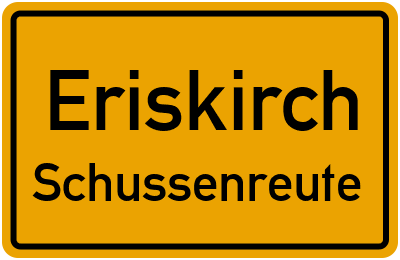 Ortsschild Eriskirch Schussenreute