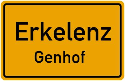 Ortsschild Erkelenz Genhof