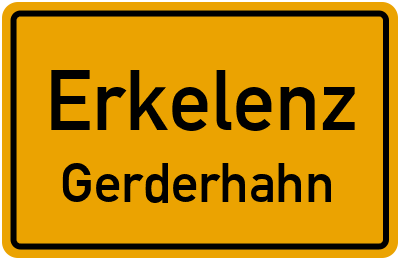 Ortsschild Erkelenz Gerderhahn