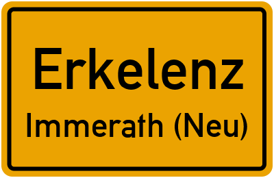 Ortsschild Erkelenz Immerath (Neu)