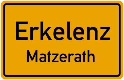 Ortsschild Erkelenz Matzerath