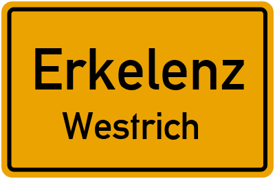 Ortsschild Erkelenz Westrich