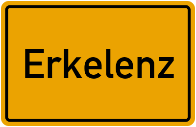 Ortsschild von Stadt Erkelenz in Nordrhein-Westfalen