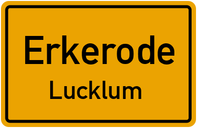 Straßenverzeichnis Erkerode Lucklum