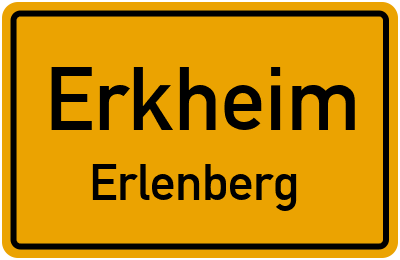 Ortsschild Erkheim Erlenberg
