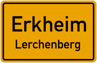 Ortsschild Erkheim Lerchenberg