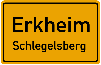 Ortsschild Erkheim Schlegelsberg