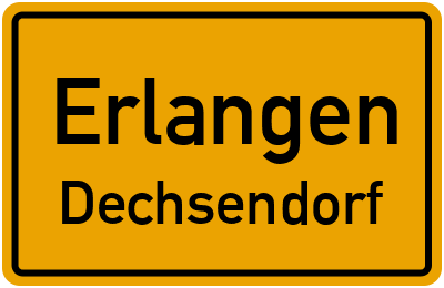 Ortsschild Erlangen Dechsendorf
