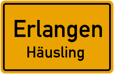 Ortsschild Erlangen Häusling