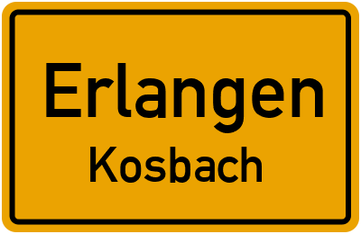 Ortsschild Erlangen Kosbach
