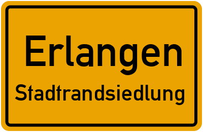 Ortsschild Erlangen Stadtrandsiedlung