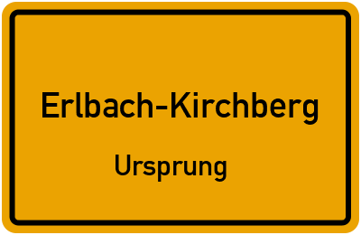Straßenverzeichnis Erlbach-Kirchberg Ursprung