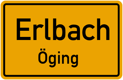 Straßenverzeichnis Erlbach Öging