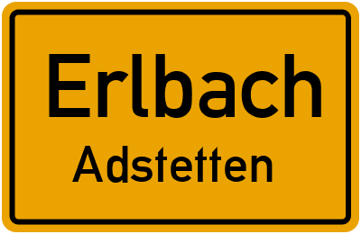 Straßenverzeichnis Erlbach Adstetten