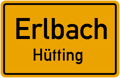 Straßenverzeichnis Erlbach Hütting