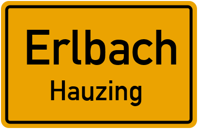 Straßenverzeichnis Erlbach Hauzing