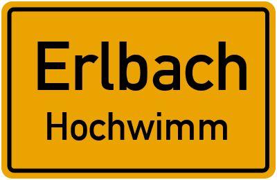 Straßenverzeichnis Erlbach Hochwimm