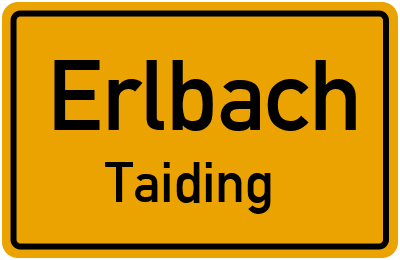 Straßenverzeichnis Erlbach Taiding