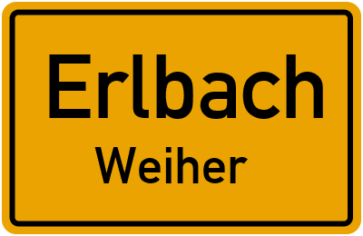 Straßenverzeichnis Erlbach Weiher