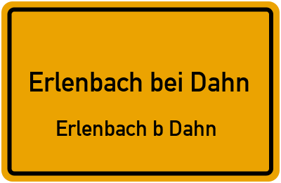 Straßenverzeichnis Erlenbach bei Dahn Erlenbach b Dahn