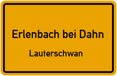 Straßenverzeichnis Erlenbach bei Dahn Lauterschwan
