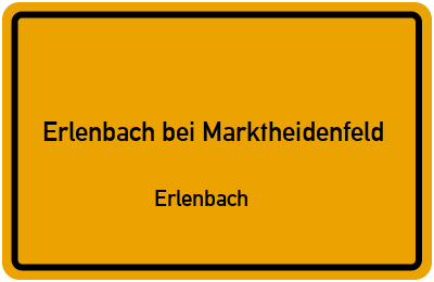 Straßenverzeichnis Erlenbach bei Marktheidenfeld Erlenbach
