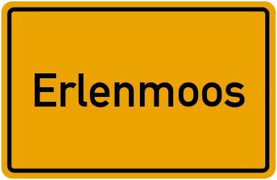 Ortsschild von Gemeinde Erlenmoos in Baden-Württemberg