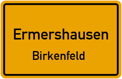 Straßenverzeichnis Ermershausen Birkenfeld