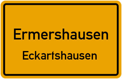 Straßenverzeichnis Ermershausen Eckartshausen