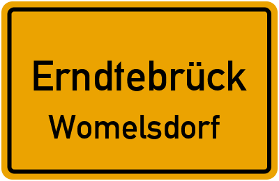 Ortsschild Erndtebrück Womelsdorf