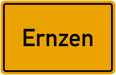 Ortsschild von Gemeinde Ernzen in Rheinland-Pfalz
