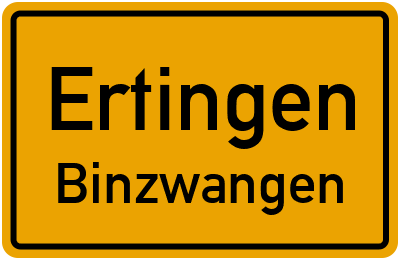 Straßenverzeichnis Ertingen Binzwangen