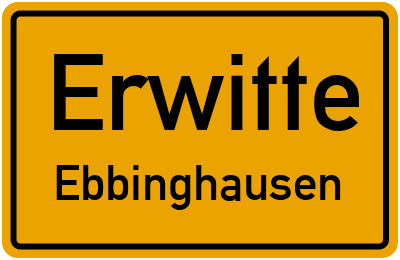 Straßenverzeichnis Erwitte Ebbinghausen