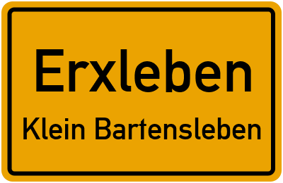 Straßenverzeichnis Erxleben Klein Bartensleben
