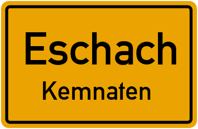 Straßenverzeichnis Eschach Kemnaten