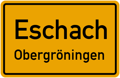 Straßenverzeichnis Eschach Obergröningen