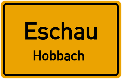 Straßenverzeichnis Eschau Hobbach