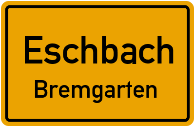 Straßenverzeichnis Eschbach Bremgarten