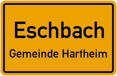 Straßenverzeichnis Eschbach Gemeinde Hartheim