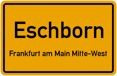 Straßenverzeichnis Eschborn Frankfurt am Main Mitte-West