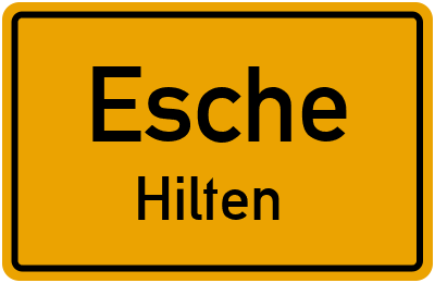 Straßenverzeichnis Esche Hilten