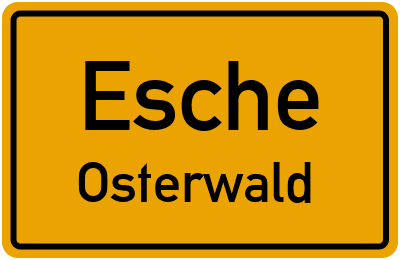 Straßenverzeichnis Esche Osterwald