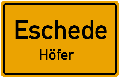 Straßenverzeichnis Eschede Höfer