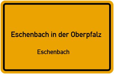 Straßenverzeichnis Eschenbach in der Oberpfalz Eschenbach