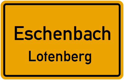 Straßenverzeichnis Eschenbach Lotenberg
