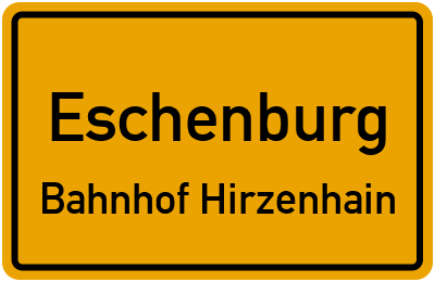 Straßenverzeichnis Eschenburg Bahnhof Hirzenhain