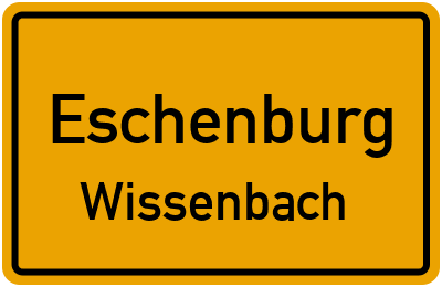 Ortsschild Eschenburg Wissenbach
