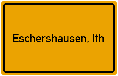Ortsschild von Stadt Eschershausen, Ith in Niedersachsen