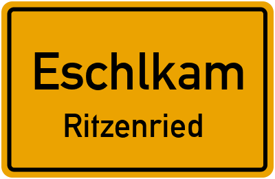Ortsschild Eschlkam Ritzenried