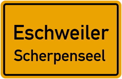 Ortsschild Eschweiler Scherpenseel